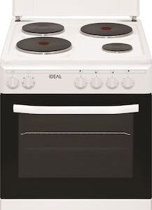 Ideal IDCM 6060 ENW Κουζίνα 60lt με Εμαγιέ Εστίες Π59.8εκ. Λευκή