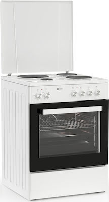 Thermogatz TGS E120 WH Κουζίνα 60lt με Εμαγιέ Εστίες Π60εκ. Λευκή