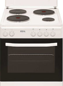 Ideal IDCS 6060 ENW Κουζίνα 60lt με Εμαγιέ Εστίες Π59.8εκ. Λευκή