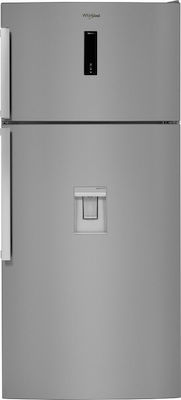 Whirlpool W84TE 72 X AQUA 2 Ψυγείο Δίπορτο 587lt NoFrost Υ186xΠ84xΒ75εκ. Inox