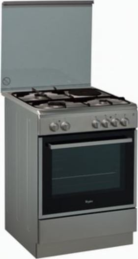 Whirlpool ACMK 6433/IX Κουζίνα 61lt με Εστίες Υγραερίου & Ρεύματος Π60εκ. Inox
