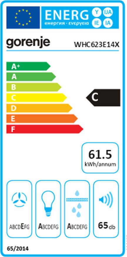 Gorenje WHC623E14X Απορροφητήρας Καμινάδα 60cm Inox