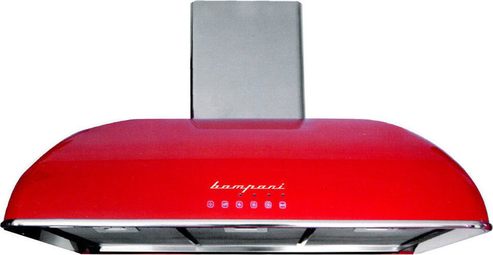 Bompani Retro BOCR904/R Απορροφητήρας Καμινάδα 90cm Κόκκινος