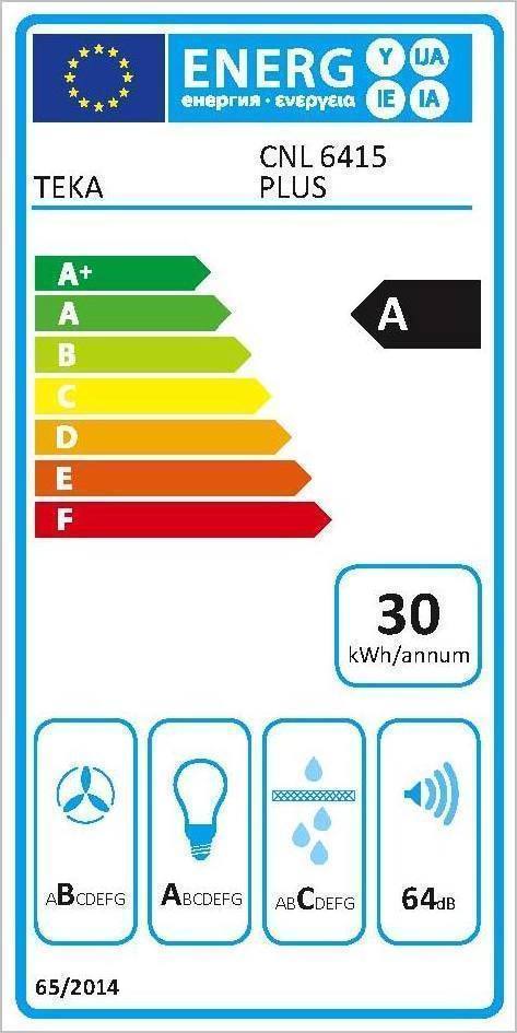 Teka CNL 6415 Plus Συρόμενος Απορροφητήρας 60cm Λευκός