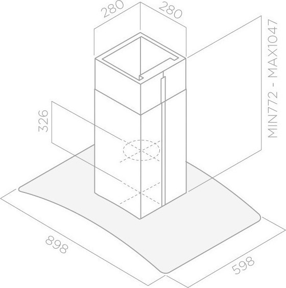 Elica Circus Plus Island IX/A/90 Απορροφητήρας Καμινάδα 90cm Inox