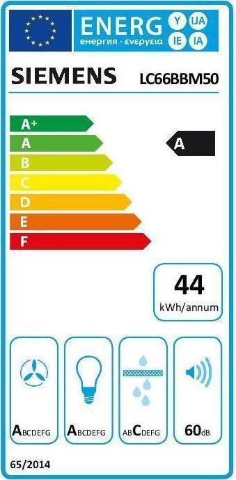 Siemens LC66BBM50 Απορροφητήρας Καμινάδα 60cm Inox