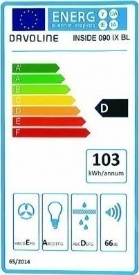 Davoline Inside 90 IX BL Μηχανισμός Απορρόφησης 90cm Inox