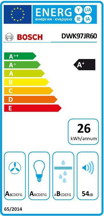 Bosch DWK97JR60 Απορροφητήρας Καμινάδα 90cm Μαύρος