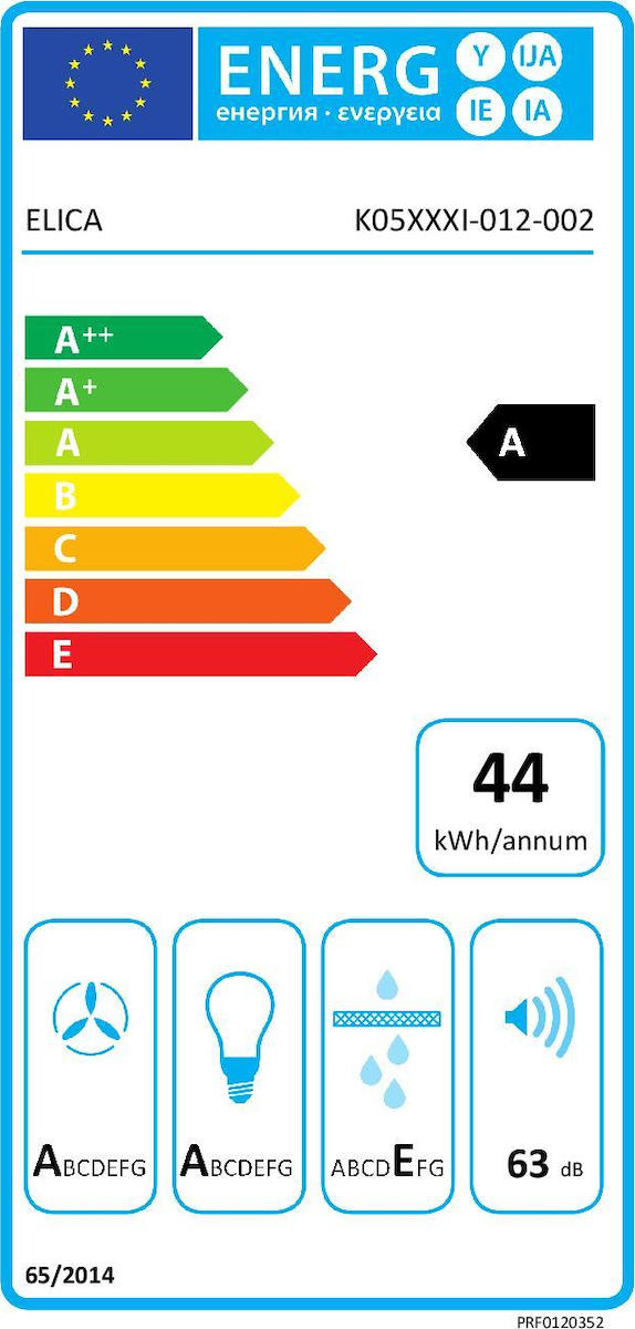 Elica Easy BL/F/50 Απορροφητήρας Νησίδα Ανακύκλωσης 50cm Μαύρος