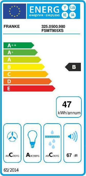 Franke Smart T-Shape FSMT 905 XS Απορροφητήρας Καμινάδα 90cm Inox