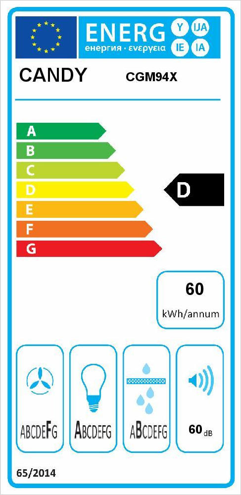 Candy CGM 94X Απορροφητήρας Καμινάδα 90cm Inox