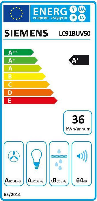 Siemens LC91BUV50 Απορροφητήρας Καμινάδα 90cm Inox