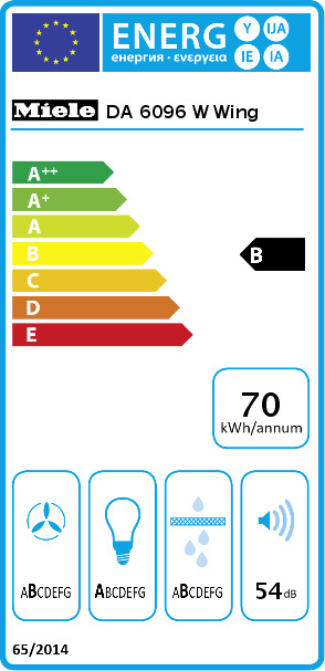 Miele DA 6096 W Wing Απορροφητήρας Καμινάδα 90cm Μαύρος