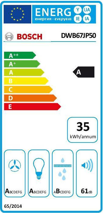 Bosch DWB67JP50 Απορροφητήρας Καμινάδα 60cm Inox