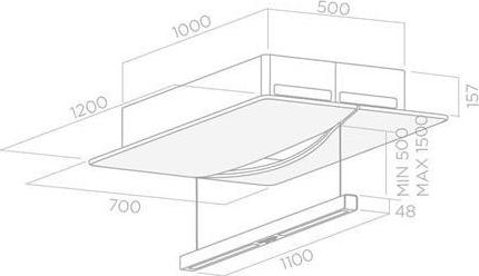 Elica Empty Sky WH/A/120 Απορροφητήρας Νησίδα 120cm Λευκός