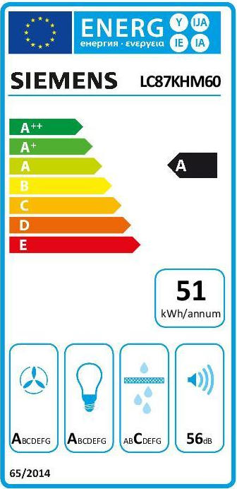 Siemens LC87KHM60 Απορροφητήρας Καμινάδα 80cm Μαύρος