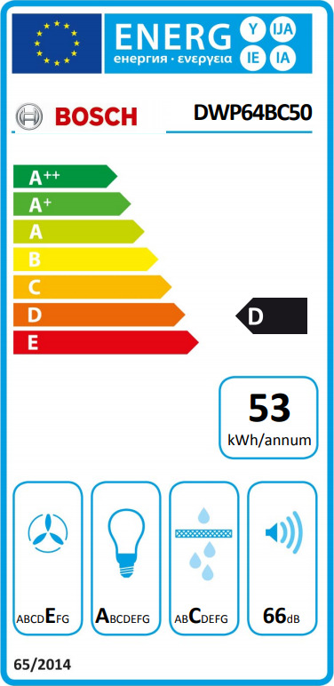 Bosch DWP64BC50 Απορροφητήρας Καμινάδα 60cm Inox