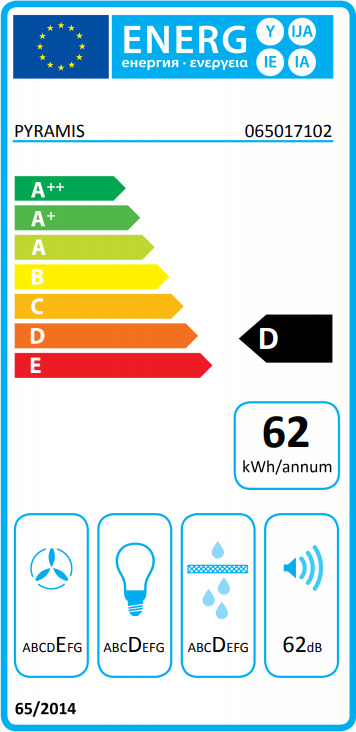 Pyramis Essential Συρόμενος Απορροφητήρας 60cm Λευκός