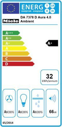 Miele DA 7378 D Aura 4.0 Ambient Απορροφητήρας Καμινάδα 70cm Λευκός