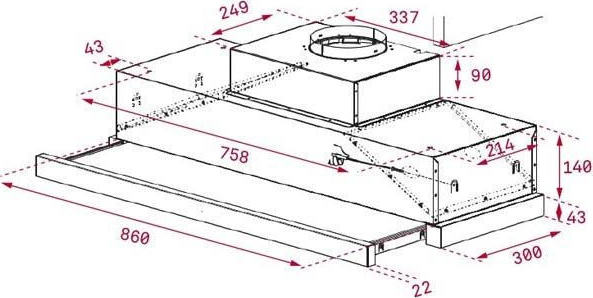 Teka CNL 9815 Plus Συρόμενος Απορροφητήρας 90cm Inox