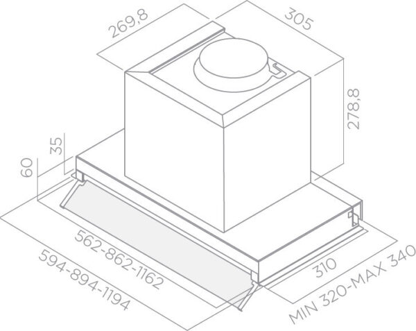 Elica Box In Plus 90 Μηχανισμός Απορρόφησης 90cm Inox