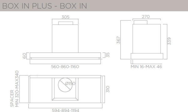 Elica Box In Plus 90 Μηχανισμός Απορρόφησης 90cm Inox