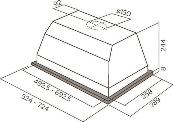 Elica Elibloc HT 80 Μηχανισμός Απορρόφησης 80cm Inox