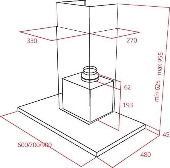 Teka DSH 785 Απορροφητήρας Καμινάδα 70cm Inox