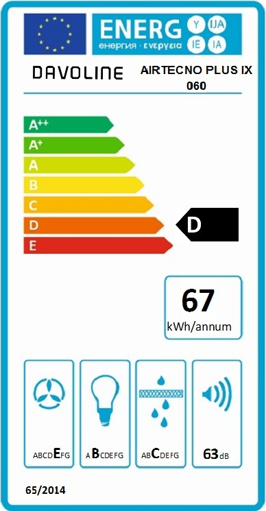 Davoline Airtechno Plus IX 60 Απορροφητήρας Καμινάδα 60cm Inox