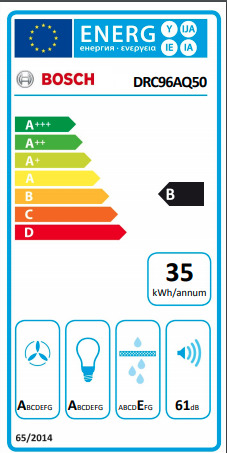 Bosch DRC96AQ50 Μηχανισμός Απορρόφησης 90cm Μαύρος