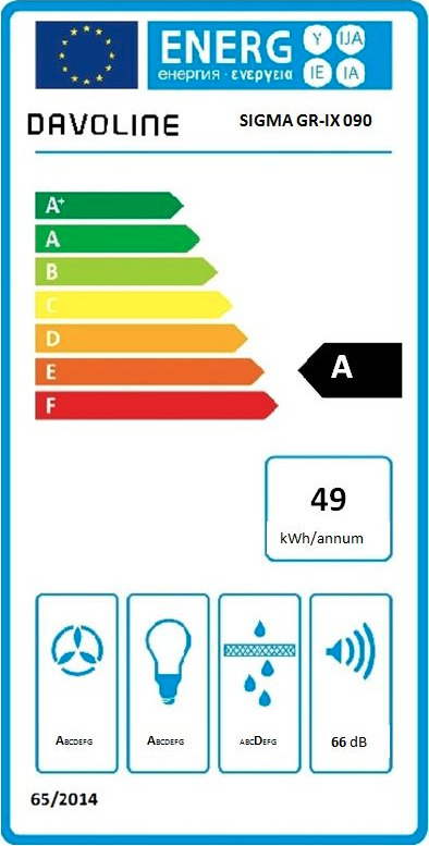 Davoline Sigma GR-IX 090 Συρόμενος Απορροφητήρας 90cm Inox