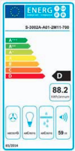 Gruppe Pratico 700 Ελεύθερος Απορροφητήρας 70cm Λευκός