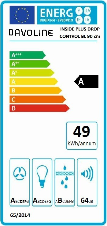 Davoline Inside Plus Drop Control 90 Μηχανισμός Απορρόφησης 90cm Μαύρος