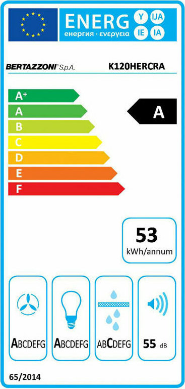 Bertazzoni K120 HER CR A Απορροφητήρας Καμινάδα 120cm Μπεζ