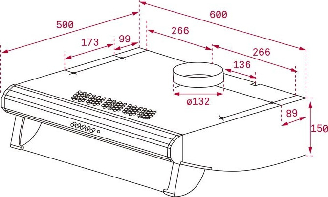 Teka C 6420 Ελεύθερος Απορροφητήρας 60cm Μαύρος