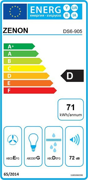 MultiHome Zenon DS6-905 W Συρόμενος Απορροφητήρας 60cm Λευκός