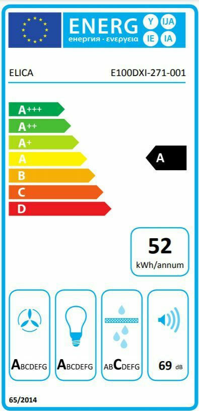 Elica Adéle BL MAT / A / 60 Απορροφητήρας Καμινάδα 60cm Μαύρος