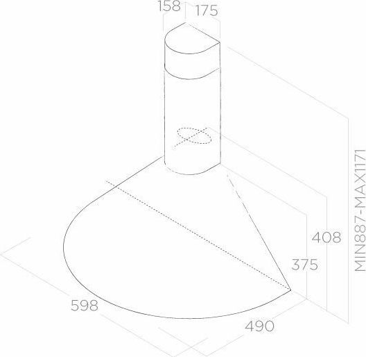 Elica Tonda IX F/60 Απορροφητήρας Καμινάδα 60cm Inox