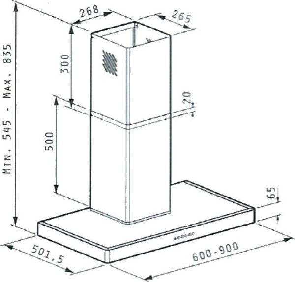 Maidtec Addelio Απορροφητήρας Καμινάδα 60cm Inox