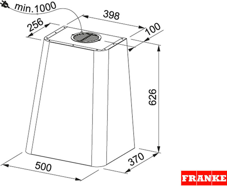 Franke Smart Deco FSMD 508 Απορροφητήρας Καμινάδα 50cm Ροζ