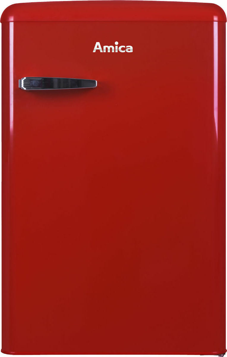 Amica KS 15610 R Retro Μονόπορτο Ψυγείο 108lt Υ87.5xΠ55xΒ61.5εκ. Κόκκινο
