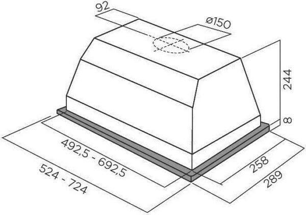 Elica Elibloc HT 60 Μηχανισμός Απορρόφησης 60cm Inox