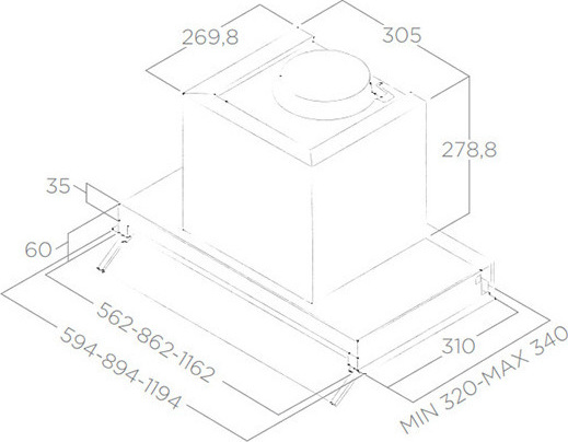 Elica Box In Plus IXGL/A/60 Μηχανισμός Απορρόφησης 59.4cm Inox