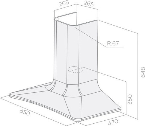 Elica Sweet Peltrox Απορροφητήρας Καμινάδα 85cm Inox