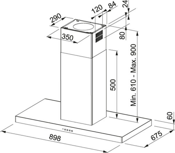 Franke Format Plus Απορροφητήρας Καμινάδα 90cm Inox