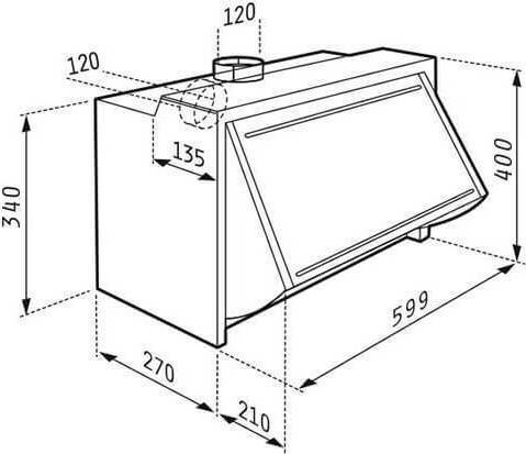 Pyramis Essential Turbo Πτυσσόμενος Απορροφητήρας 60cm Λευκός