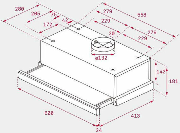 Teka TL 6310 Συρόμενος Απορροφητήρας 60cm Μαύρος