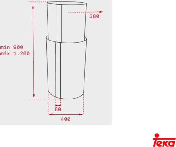 Teka CC 485 Απορροφητήρας Νησίδα 40cm Inox