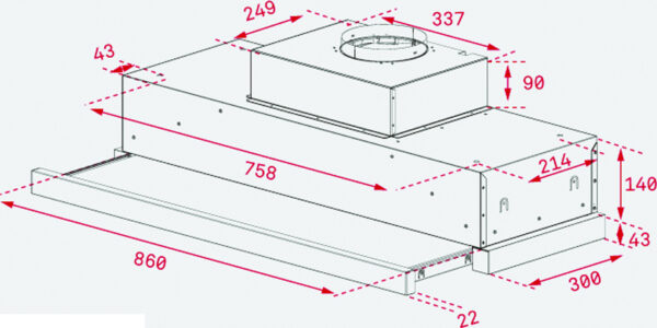 Teka CNL 9610 Συρόμενος Απορροφητήρας 90cm Inox