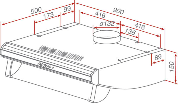 Teka C 9420 Ελεύθερος Απορροφητήρας 90cm Inox